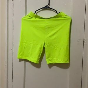 AE Neon Green biker shorts